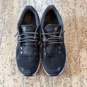 On Running Black and White Sneakers with Breathable Mesh